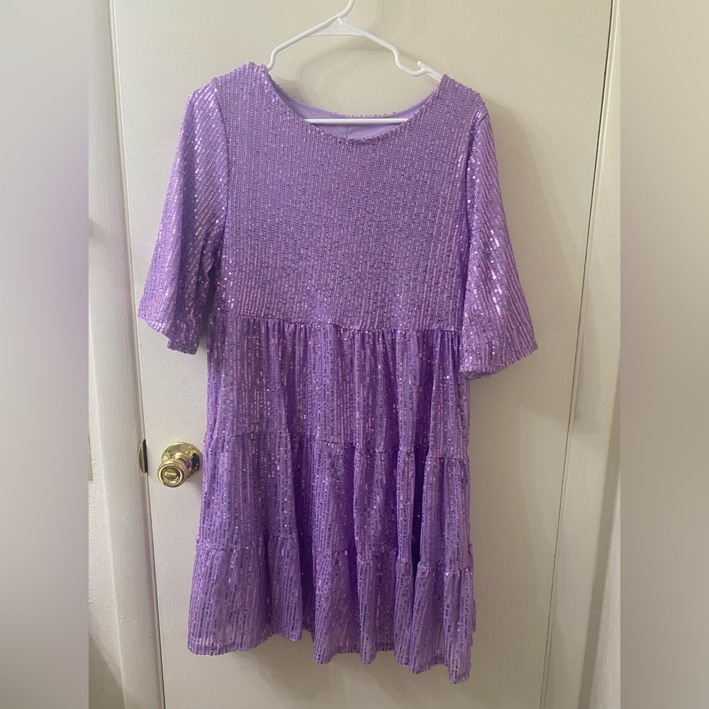 Sequin purple dress